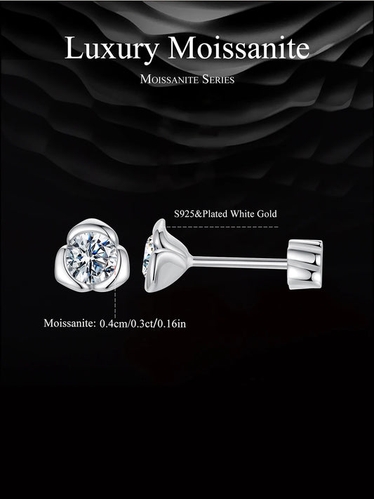 JEW007ER  925 Sterling Silver Small Flower Studs - Klixstore