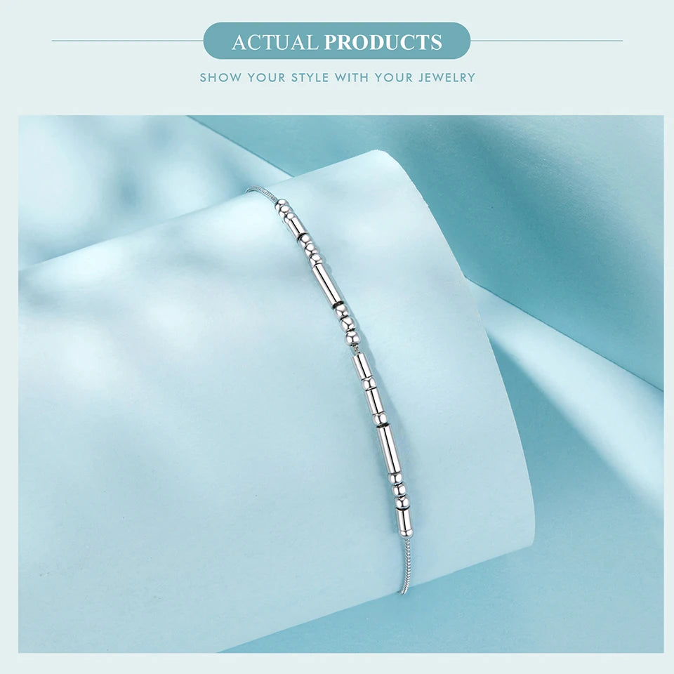 925 Silver Morse Code Love Bracelet