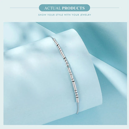 925 Silver Morse Code Love Bracelet