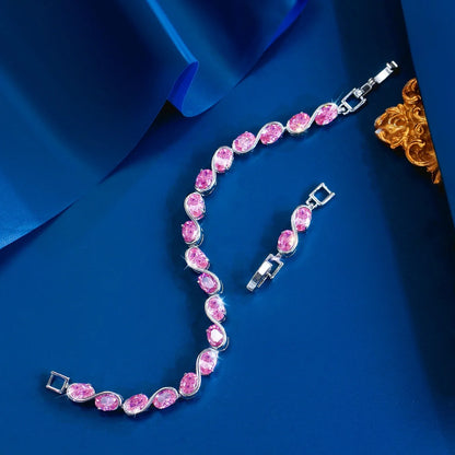 Oval Zirconia S-Shape Tennis Bracelet