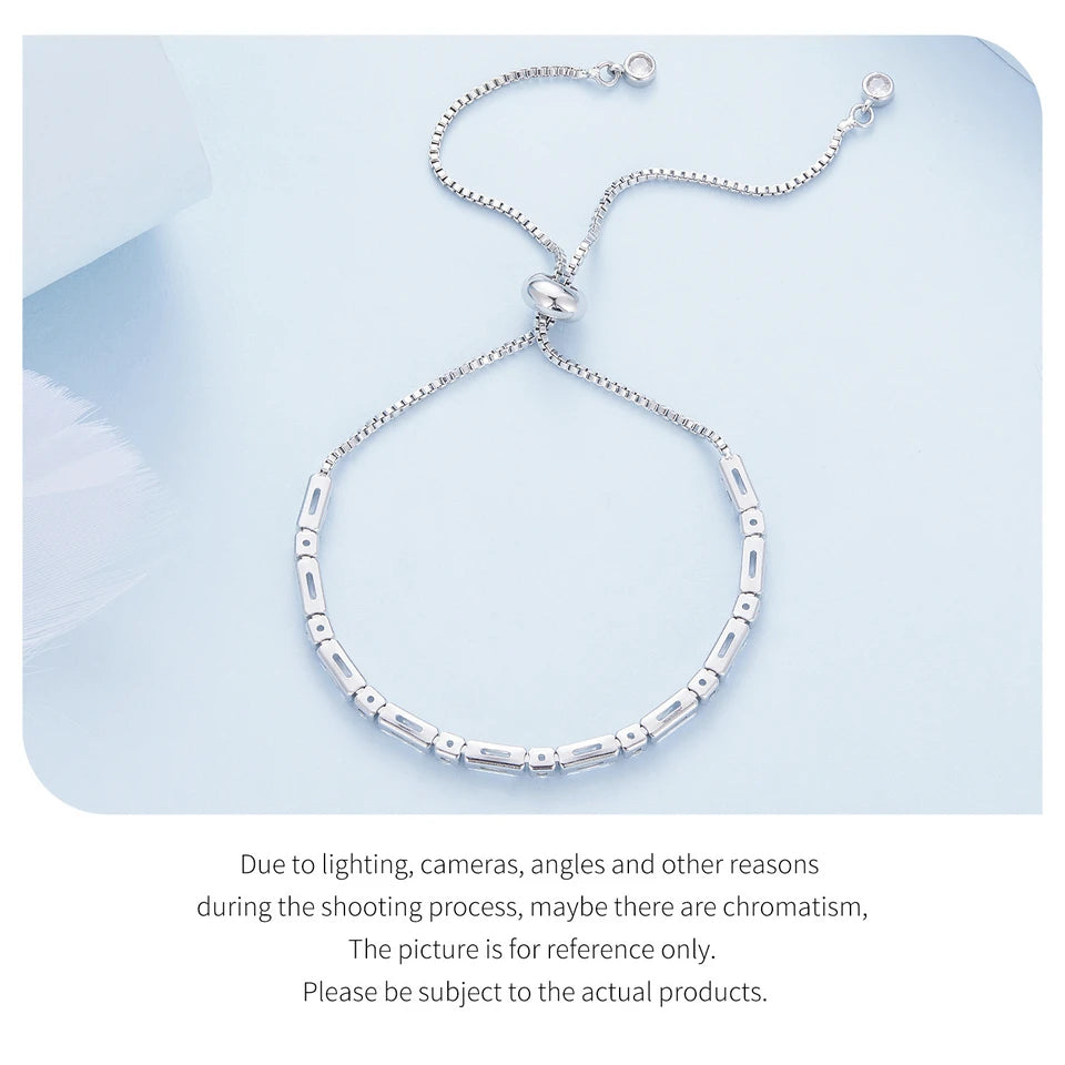 Luxury Adjustable Square Zircon Chain Bracelet