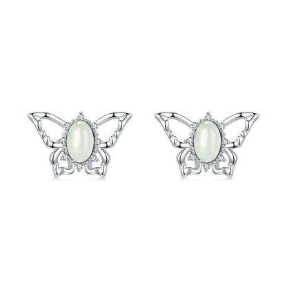JEW003ER   925 Sterling Silver Cute Butterfly Stud Earrings - Klixstore
