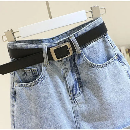 Loose Wide Leg Denim Shorts for Women