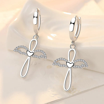 925 Sterling Silver Charm Hoop Earrings