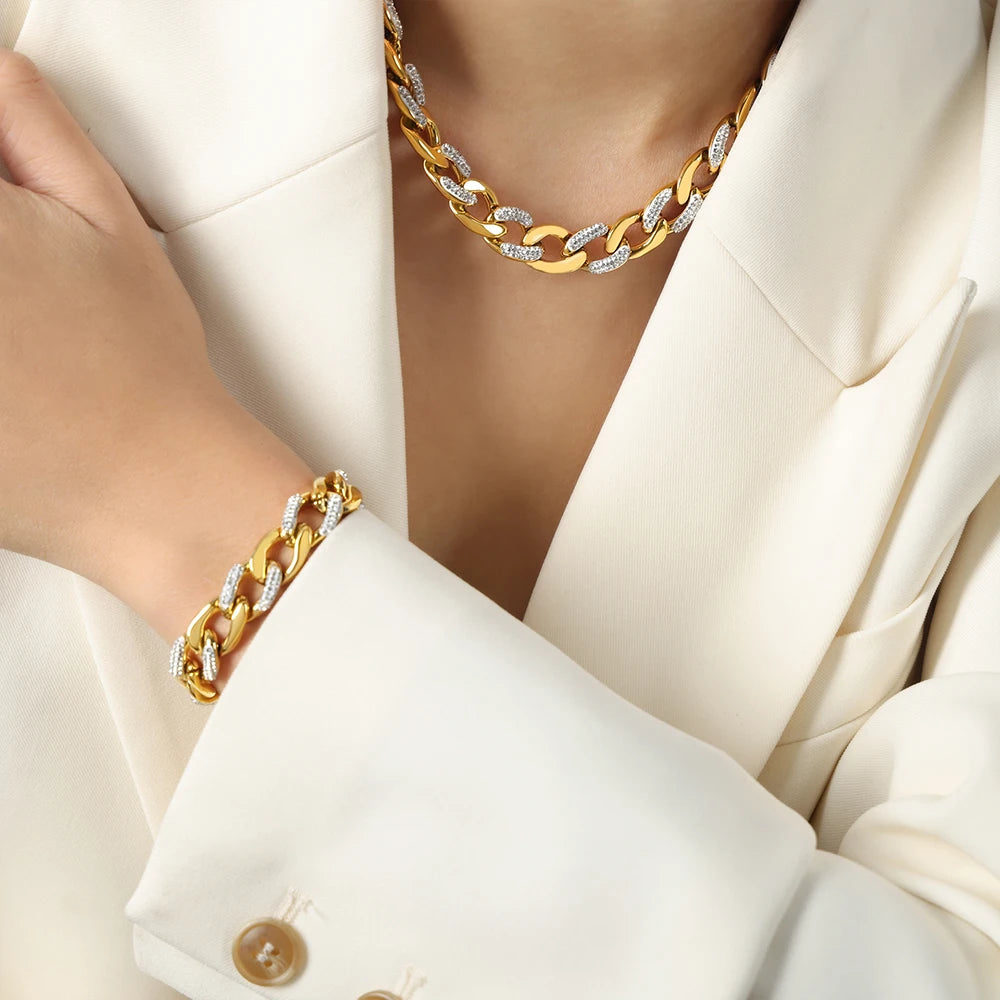 Heavy Chain Stainless Steel Jewelry Set