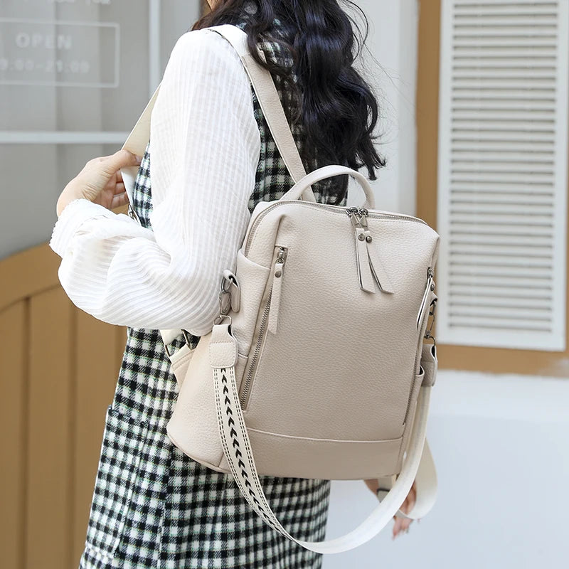 Women's Faux Leather Backpack Purse