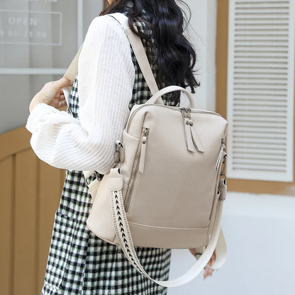 Women's Faux Leather Backpack Purse