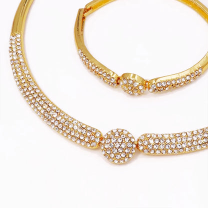 18K Gold Plated Leaf Bridal Jewelry Set