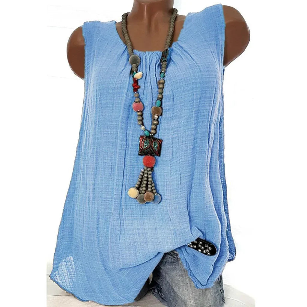 Sexy Cotton Linen Tank Top Women 2025