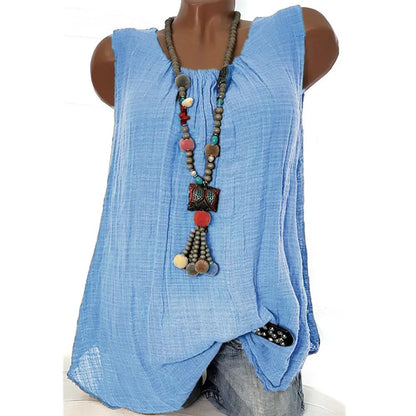 Sexy Cotton Linen Tank Top Women 2025