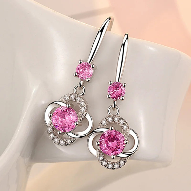 925 Sterling Silver Charm Hoop Earrings