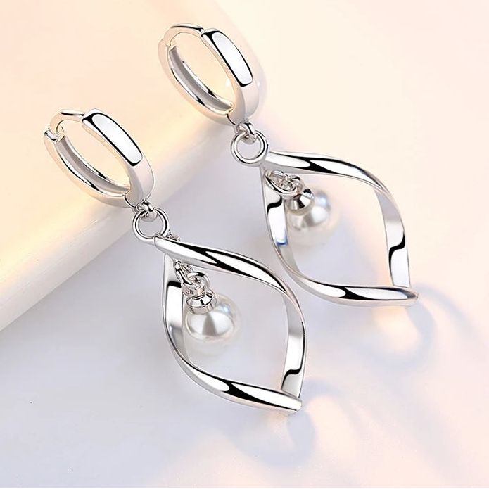 925 Sterling Silver Pearl Earrings for Women