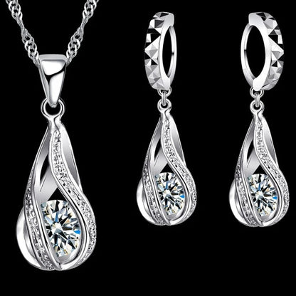 Silver Bridal Jewelry Sets