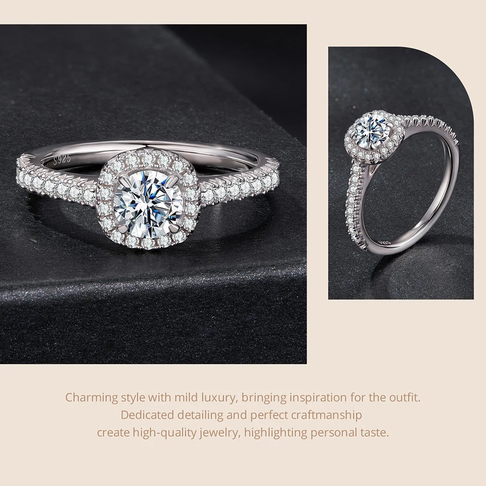 Solitaire Moissanite Engagement Rings