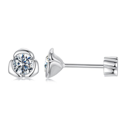 JEW007ER  925 Sterling Silver Small Flower Studs - Klixstore