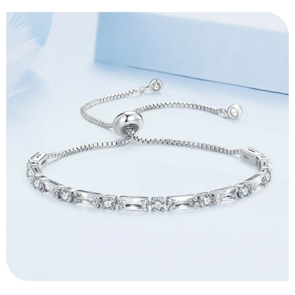 Luxury Adjustable Square Zircon Chain Bracelet