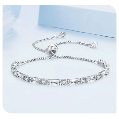 Luxury Adjustable Square Zircon Chain Bracelet