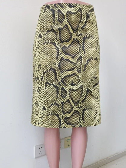 Sexy High Waist Serpentine Skirts Chic