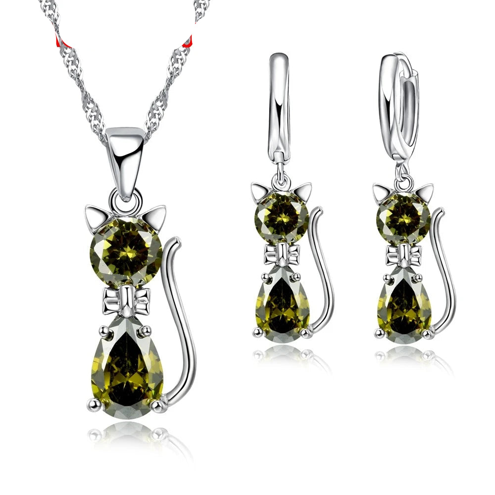 Jewelry Sets Cute Cat Shape