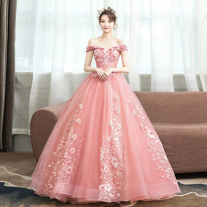 Luxury Lace Ball Gown Quinceañera Dress