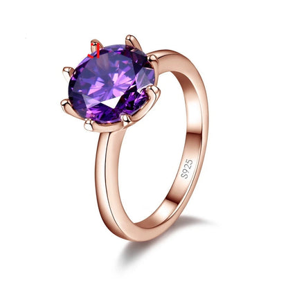 925 Sterling Silver Cubic Zirconia Engagement Ring