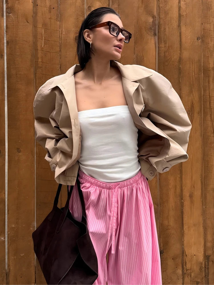 Casual Striped Pants Woman Clothing