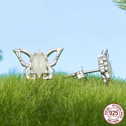 JEW003ER   925 Sterling Silver Cute Butterfly Stud Earrings - Klixstore