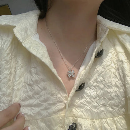 NEC 925 Sterling Silver Windmill Pendant Necklace