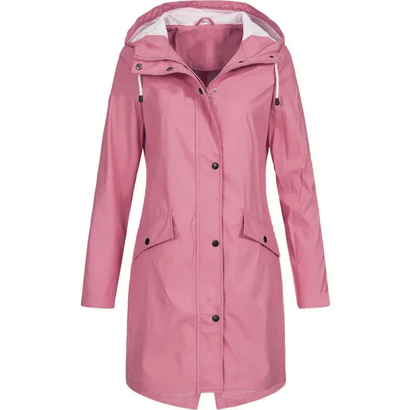 Women’s Mid-Length Outdoor Windbreaker Coat