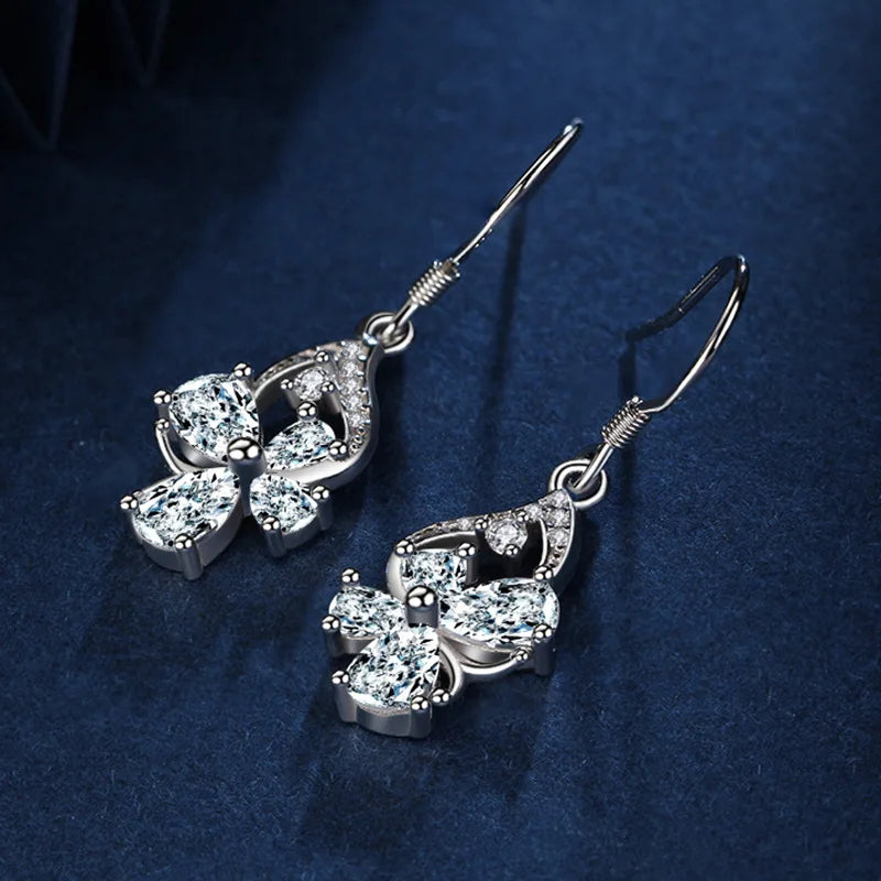 925 Sterling Silver Original Charm Double Hoop Earrings