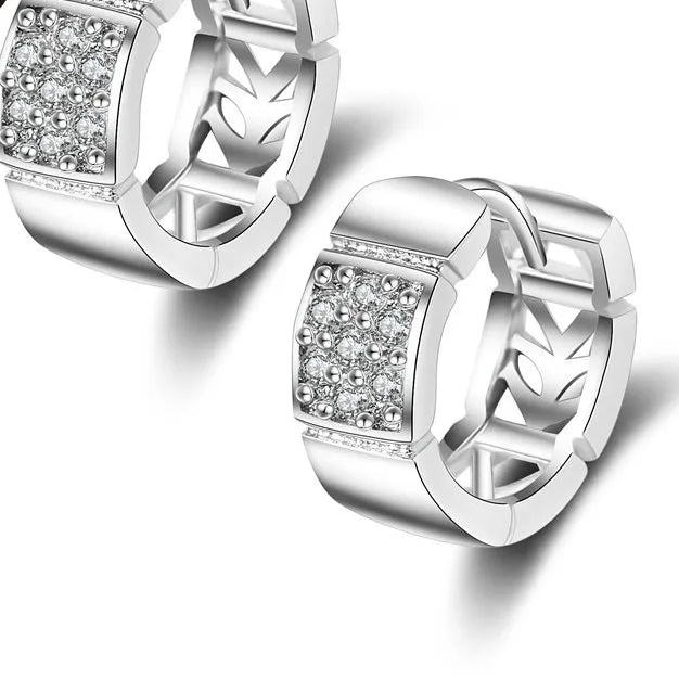 925 Sterling Silver Elegant Hoop Earrings for Women