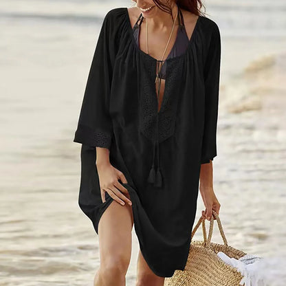 Loose Woven Beach Cover-Up Dress