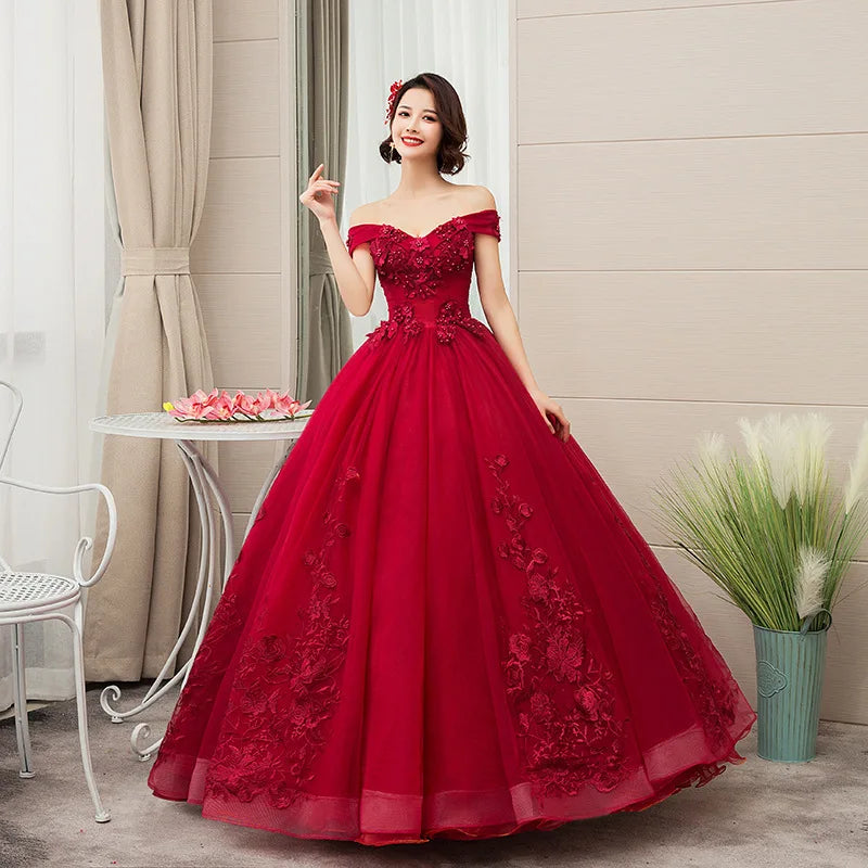 Luxury Lace Ball Gown Quinceañera Dress