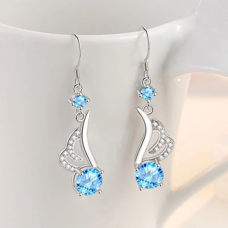 925 Sterling Silver Original Charm Double Hoop Earrings