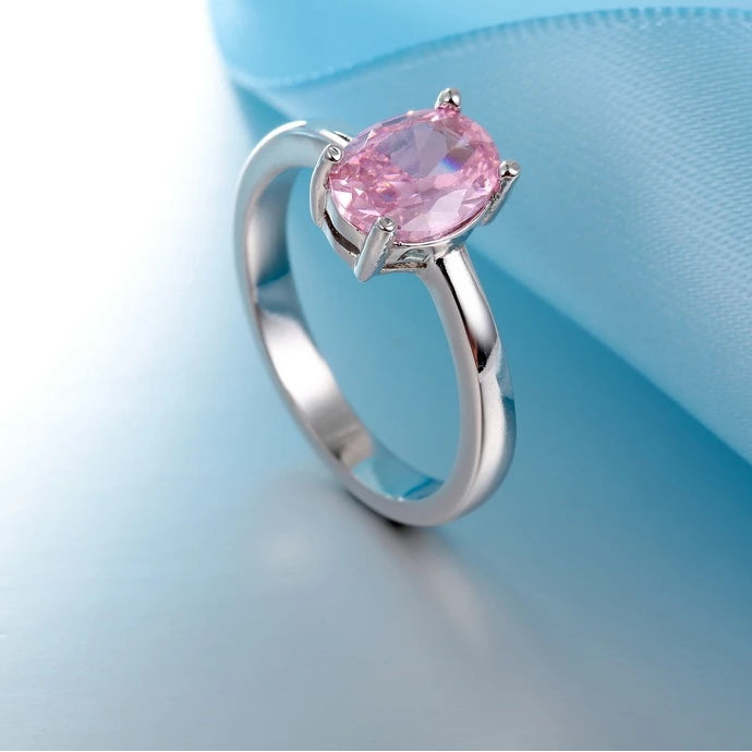 Elegant 925 silver cubic zirconia wedding rings