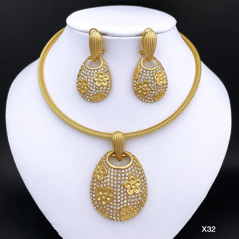 Dubai Wedding Necklace & Earrings Set
