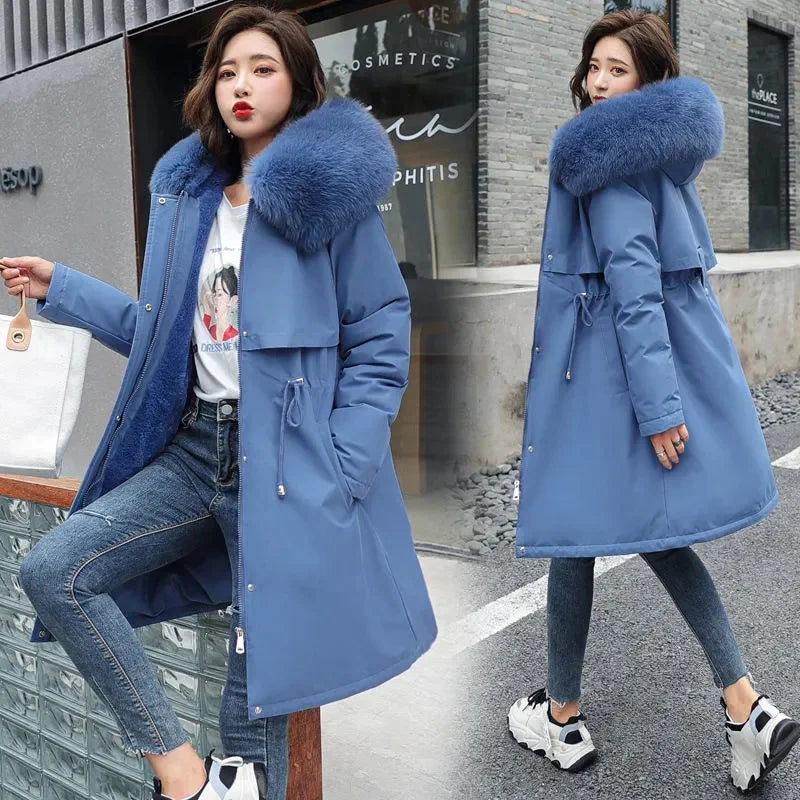 Winter Hooded Parka Coat for Women 2025