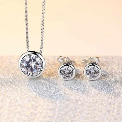 925 Sterling Silver CZ Pendant Necklace for Women