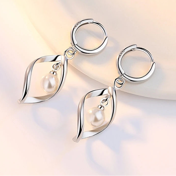 925 Sterling Silver Pearl Earrings for Women
