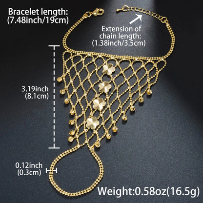 Flower Butterfly Gold Bracelet