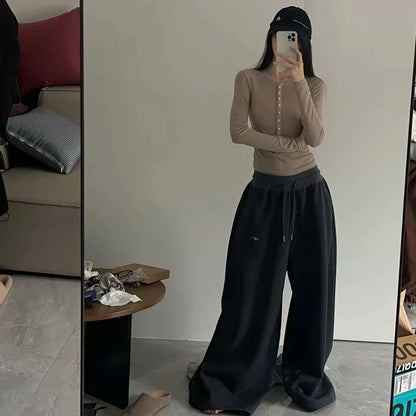 Y2K Vintage Baggy Wide Leg Sweatpants for Women