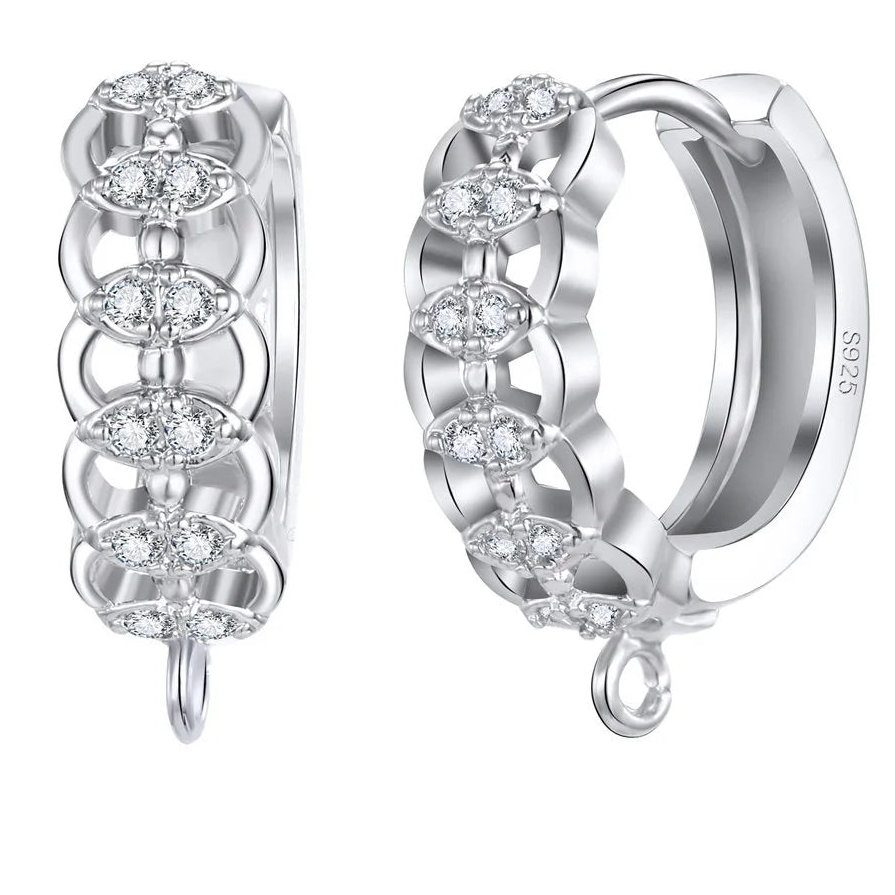 925 Sterling Silver Korean Earring Findings for DIY Jewelry