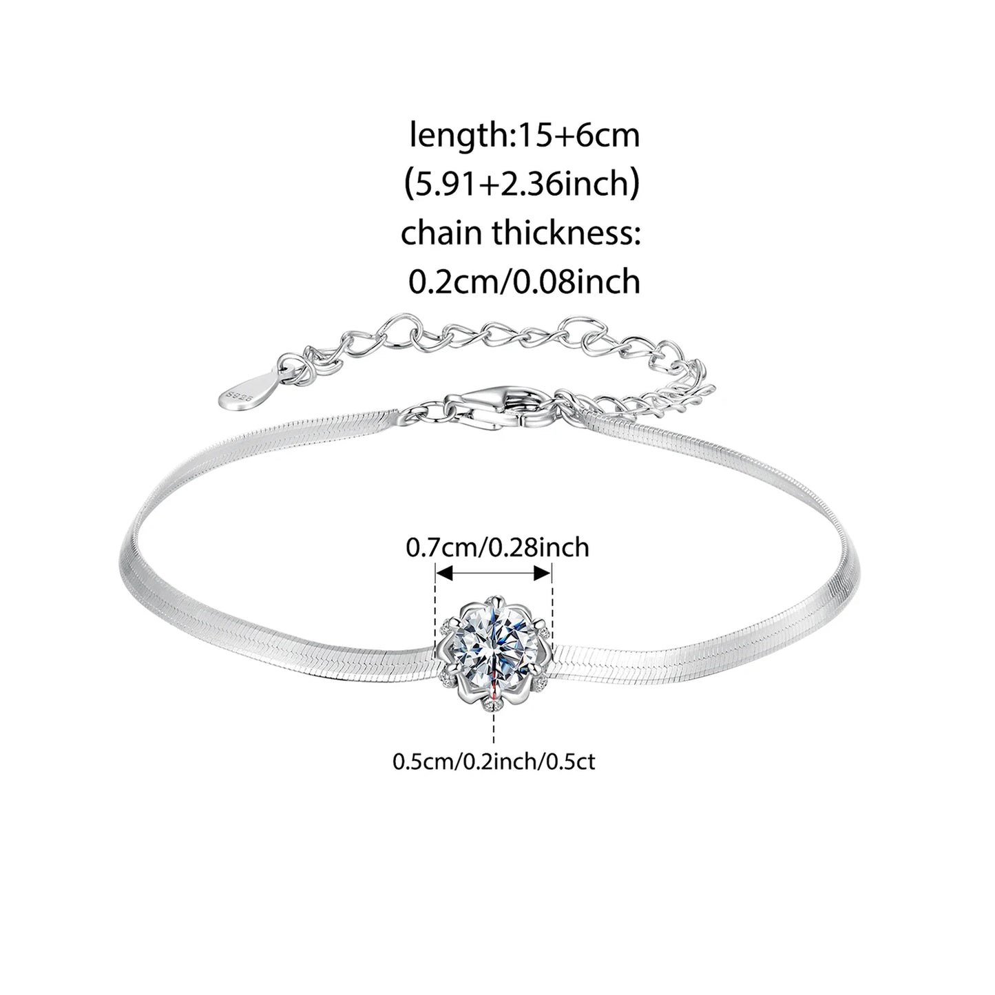 Flower Buds Moissanite Bracelet