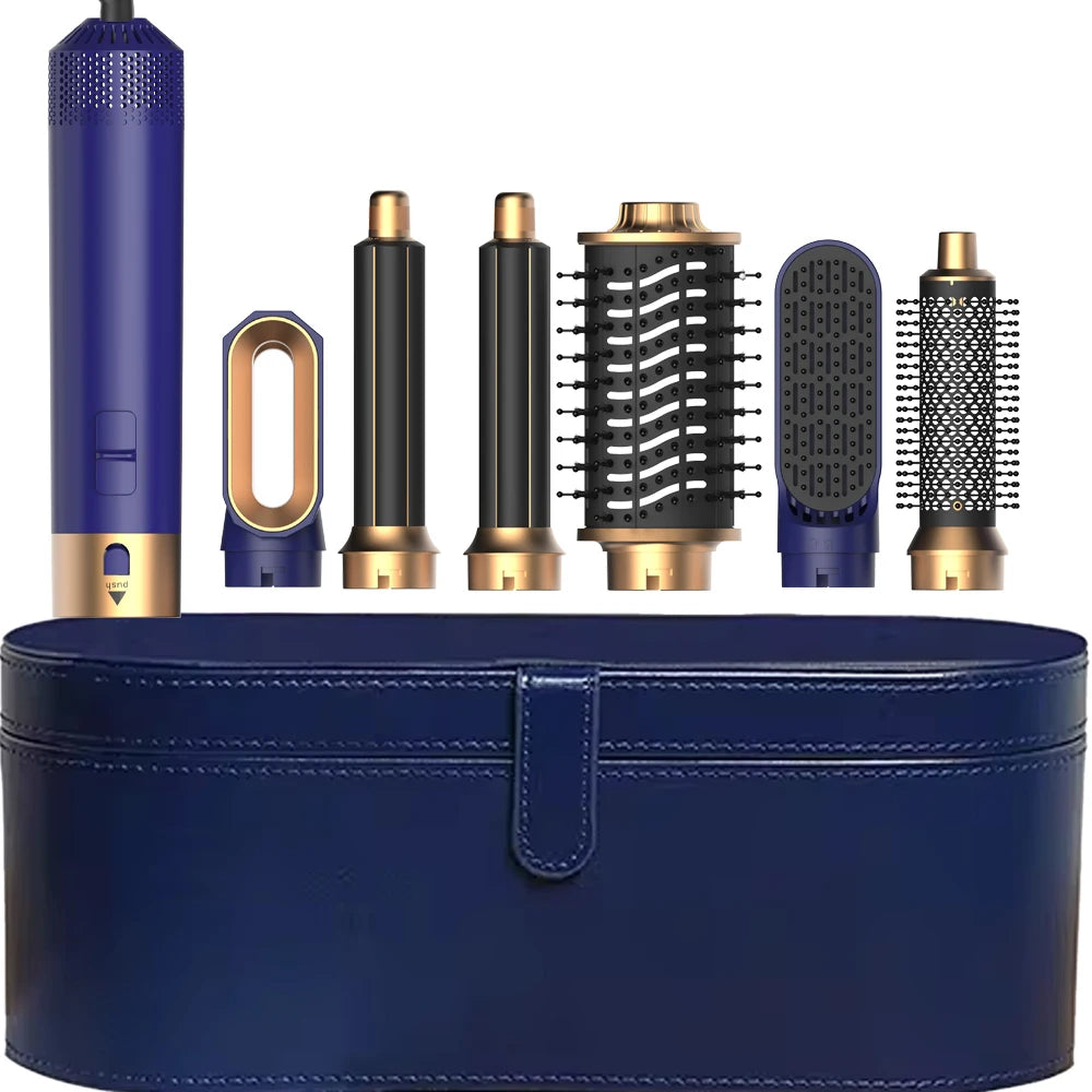 6-in-1 Ionic Hot Air Brush Hair Styler & Blow Dryer with Detachable Heads