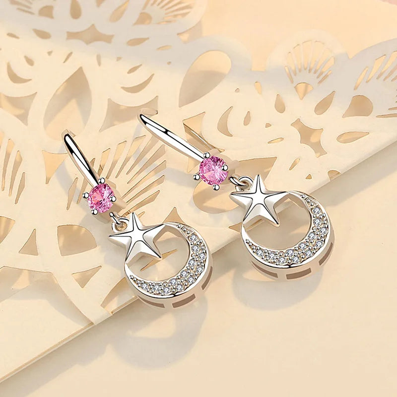 925 Sterling Silver Charm Hoop Earrings