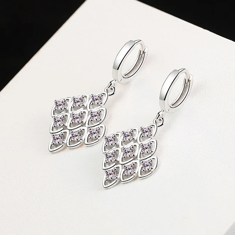 925 Sterling Silver Charm Hoop Earrings