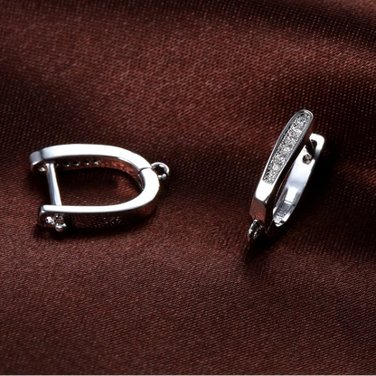 925 Sterling Silver Simulated Diamond Zircon Earrings for Women