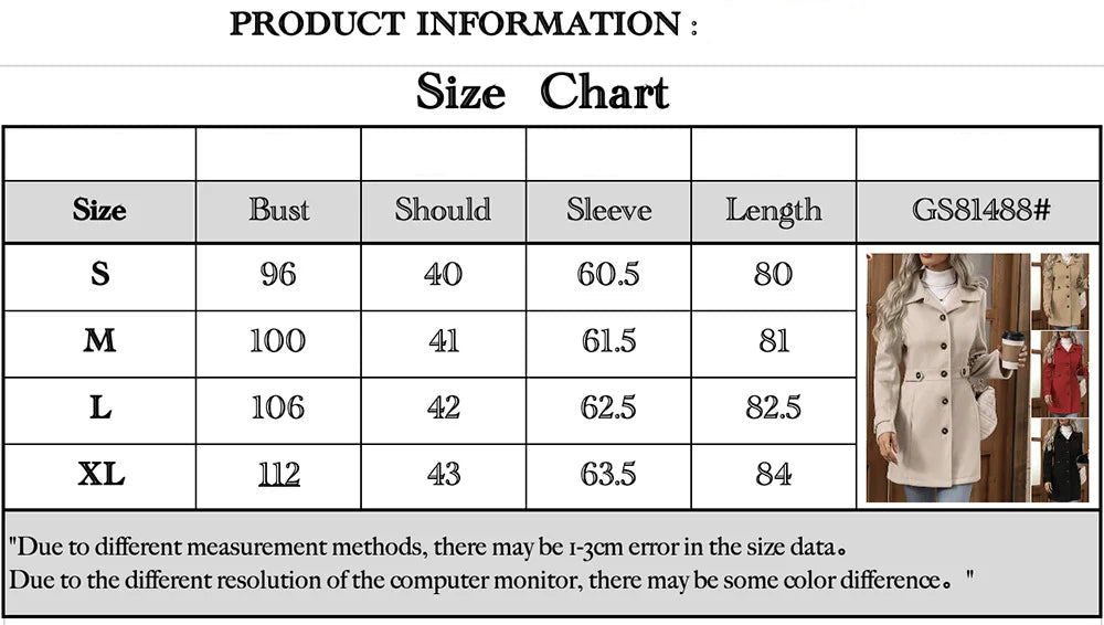 Autumn Winter New Mid-Length Elegant Jacquet