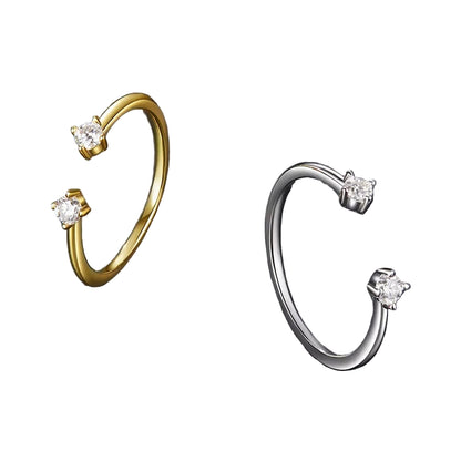 JEW041R
Moissanite Gold and silver Plated Adjustable Ring 925 Sterling Silver - Klixstore