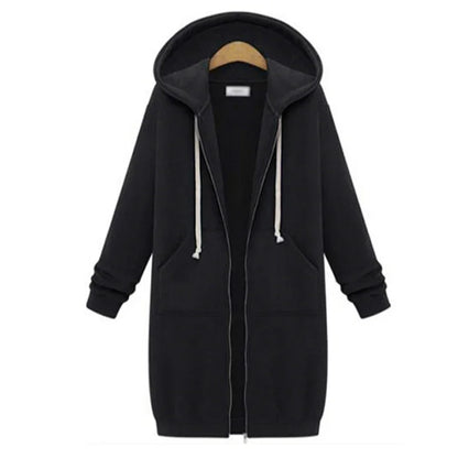 Thick Hooded Zip Up Sweatshirt Dress